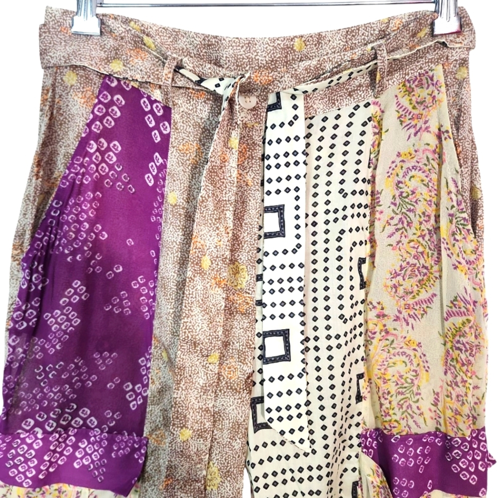 Zara Patchwork Cotton Women's Pants. XS - Picture 6 of 14